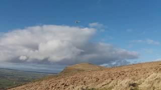 Donal soaring Benbradagh mountain 17 Feb 2018