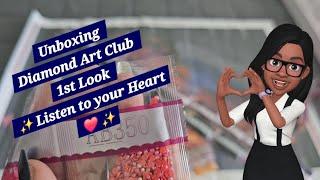 Unboxing Diamond Art Club 1st Look ️ Listen to your Heart ️ ️