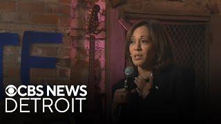 Harris campaigns in Detroit after interview with Charlamagne tha God