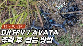 추락한 드론 찾아 드립니다!(FPV/AVATA)