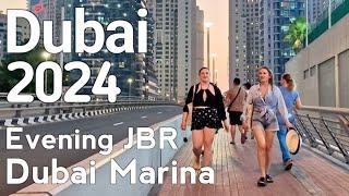 Dubai [4K] JBR, Amazing Dubai Marina Walking Tour 