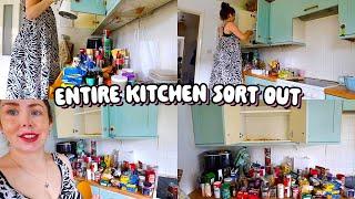 DECLUTTER AND ORGANISE MY ENTIRE KITCHEN WITH ME | Kitchen Organisation and Meal Plan | Moving Vlogs