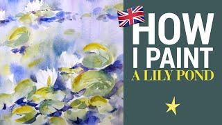 Lily pads in watercolor - ENGLISH VERSION