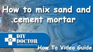 Mixing sand and cement mortar using a plasticiser admix