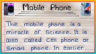 Write an Essay On Mobile Phone in English I Mobile Phone Essay I Paragraph on Mobile Phone