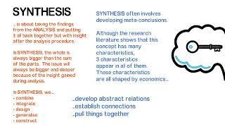 Literature Reviews: Moving from description to analysis, synthesis & evaluation