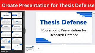 Create Presentation For Research Defense |how to make presentation for thesis defense | Step by step