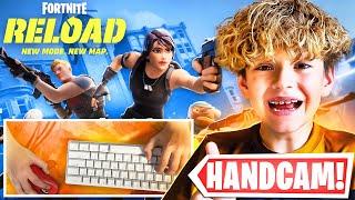 9 YEAR OLD PLAYS *NEW* FORTNITE RELOAD WITH HANDCAM