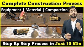 Complete Highway Construction | Road construction process | Step By Step Process || By CivilGuruji