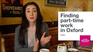 Finding part-time work in Oxford | Oxford Brookes University