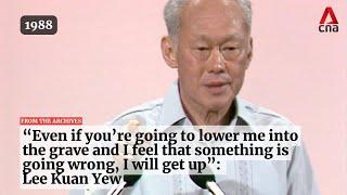 Lee Kuan Yew on having unwavering commitment to leading Singapore | From the archives