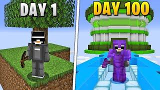 I Survived 100 Days in Minecraft SKY BLOCK…