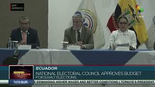 Ecuador's CNE approves funds for early elections