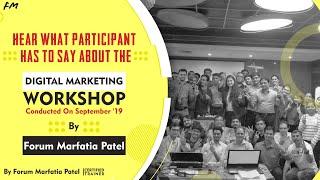 Feedbacks on Digital Marketing Workshop | A Lifechanging Experince of Digitization