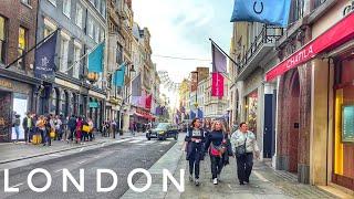 London Winter Walk, Central London City Walk, Mayfair, Soho London, Regent Street, Piccadilly [4K]