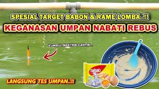 KEGANASAN UMPAN NABATI REBUS !! RACIKAN UMPAN IKAN MAS LOMBA SPESIAL IKAN MAS