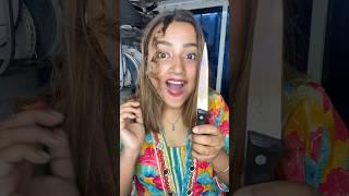 ছুরি দিয়ে চুল Curls করলাম   #short #shorts #viral #viralshorts #viralhack