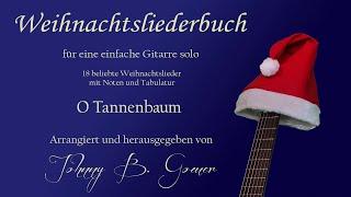 O Tannenbaum mit Noten und TAB für eine einfache Gitarre solo