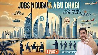 JOBS IN DUBAI and ABU DHABI UAE  walk in interview 4 Companies | FOUGHTY1