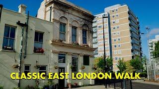 Classic East London Walk from Poplar to Stratford via Limehouse Cut (4K)