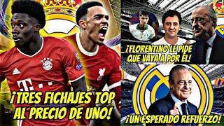 ¡ÚLTIMA HORA! ¡TRES FICHAJES TOP AL PRECIO DE UNO! ¡UN ESPERADO REFUERZO! NOTICIAS DEL REAL MADRID