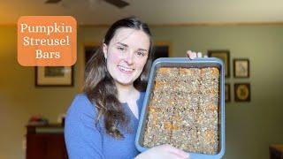 Make Fall Dessert With Me - Pumpkin Streusel Bars 