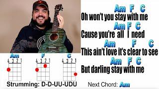 STAY WITH ME - Sam Smith (Ukulele Play Along with Chords and Lyrics)