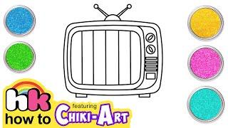 Chiki Art | Glitter Television | Drawing & Painting For Kids | HooplaKidz How To