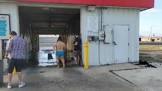 Mexican Andy falls in the car wash