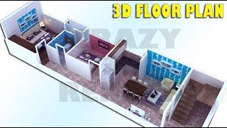 13X50 3D HOUSE PLAN | 13X50 2BHK HOUSE PLAN | 13X50 HOME DESIGN | 13X50 GHAR KA NAKSHA | 13X50 2D |