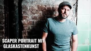 Scaper Portrait mit Glaskastenkunst