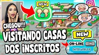 CHEGOU!!! NOVO MODO ONLINE DE JOGAR JUNTOS NO PAZU AVATAR WORLD | VISITANDO CASAS DOS INSCRITOS