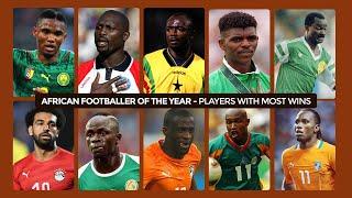 African Footballer of the Year - Players with most wins