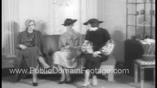 1934 Spring hat styles archival footage  PublicDomainFootage.com