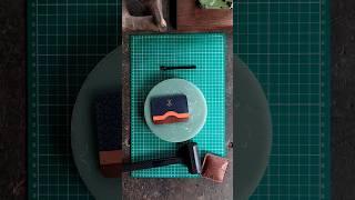 Making a minimalist wallet! #shorts #diy #craft #leather #craftsman