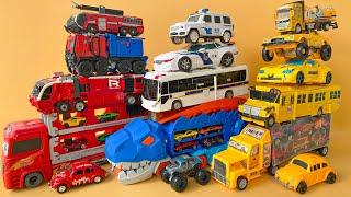 Transformer Control Car Toys: Dinosaur Eating Car: Truk, Train, Crane, Bus: Stopmotion Optimus Prime