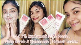 TAC The Ayurveda Products Review | TAC Ayurveda Face Wash, Face Scrub , Sunscreen SPF 50+ #tac