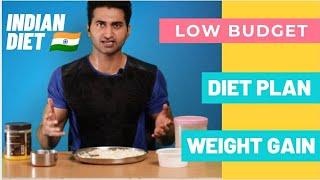 Low Budget Diet plan for Weight Gain | Indian Diet