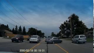 Car almost causes a pileup