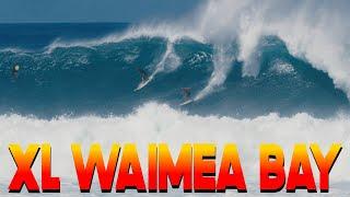 BIG WAVE SURFERS CHARGE TRIPLE OVERHEAD WAIMEA BAY