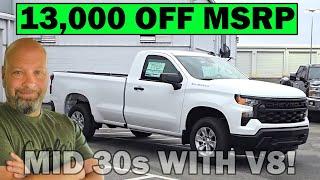 2025 Chevy Silverado Work Truck! (Long Bed V8) Real Street PRICE And Availability