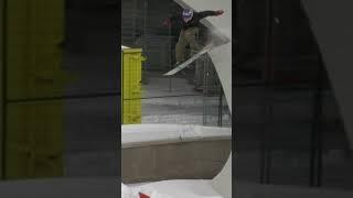 LAYNE TREETER BANK BOARDSLIDE: VIDEOGRASS SEARCH PARTY #snowboarding