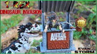 Pretend Play Animal Planet Dinosaur Invasion Toy T Rex Playset Unboxing