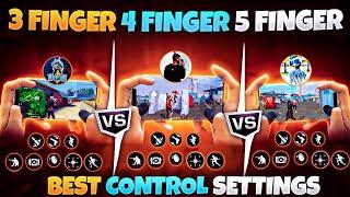 TOP 4 BEST CUSTOM HUD FREE FIRE 3 FINGER CLAW | BETTER THAN PC PLAYERS | THREE FINGER CUSTOM HUD