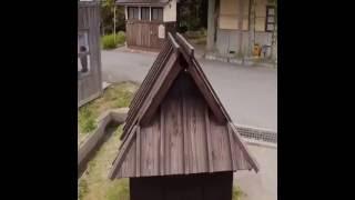 Demonstration of an automatic fire extinguishing system in the Japanese village