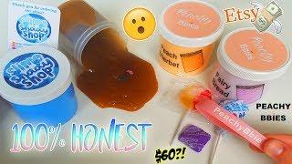 100% HONEST SLIMESHADYSHOP AND PEACHYBBIES FAMOUS SLIME SHOP REVIEW! *STITCH BUTTER SLIME?!* ($60)