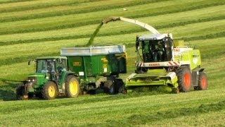 CLAAS JAGUAR 850 Green Eye with JOHN DEERE 6110