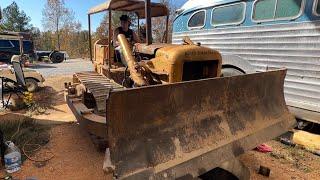 Detroit Diesel 2-71 engine head removal on Allis Chalmers bull Dozer