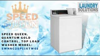 Speed Queen Coin Operated Washer, Quantum Gold Control, Model: SWNNC2SP116TW01-Top Load