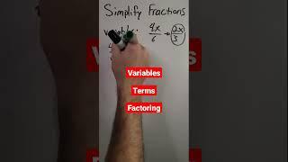 Cancel the Variables in a Fraction #math #review #maths #tips #fypシ #algebra #study #tip #shorts